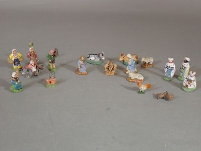 Eléments de Santons de Crèche en céramique...