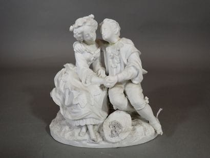 SEVRES, dans la goût de, Groupe en biscuit...