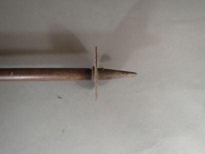 Canne siège de battue en métal, bois et bambou....