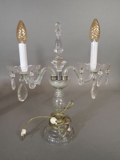 Dans le goût de MURANO ou BACCARAT. Paire...