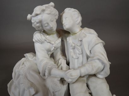SEVRES, dans la goût de, Groupe en biscuit...