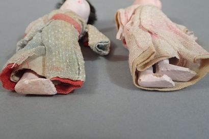 Lot de 2 poupées miniatures japonaises en...