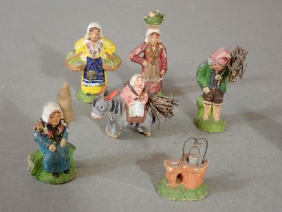 Eléments de Santons de Crèche en céramique...
