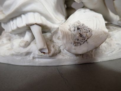 SEVRES, dans la goût de, Groupe en biscuit...