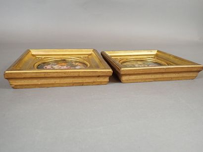 Ecole du XIXe siècle. Lot de deux compositions...
