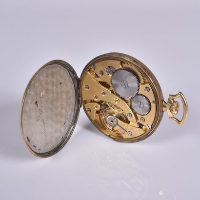 UTI. Montre de gousset, ouvrage or et argent,...