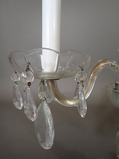 Dans le goût de MURANO ou BACCARAT. Paire...