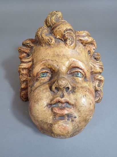 Reproduction en plâtre patiné d'une tête...