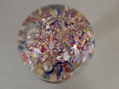 Boule porte perruque en cristal et sulfure....
