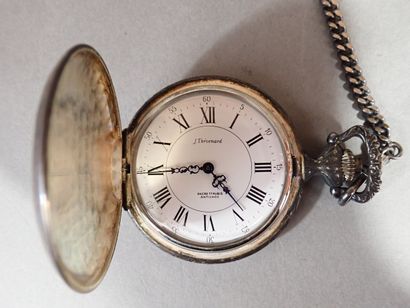 ***Montre de gousset en métal argenté, le...