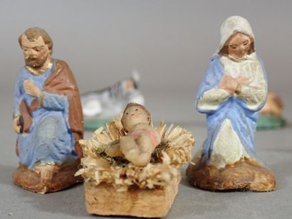 Eléments de Santons de Crèche en céramique...