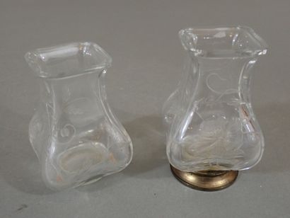 Dans le goût de BACCARAT, Paire de petits...
