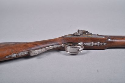 Fusil tromblon à bec de canard, XVIIIe siècle.
Platine...