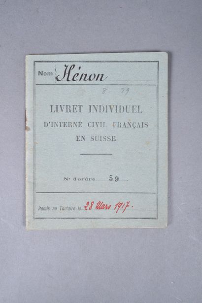 Fr- Livret individuel du soldat Georges Hénon...