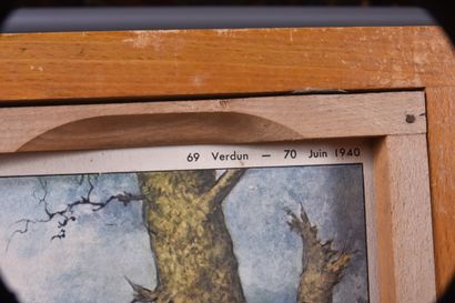 « Verdun – dans la tranchée » chromolithographie...
