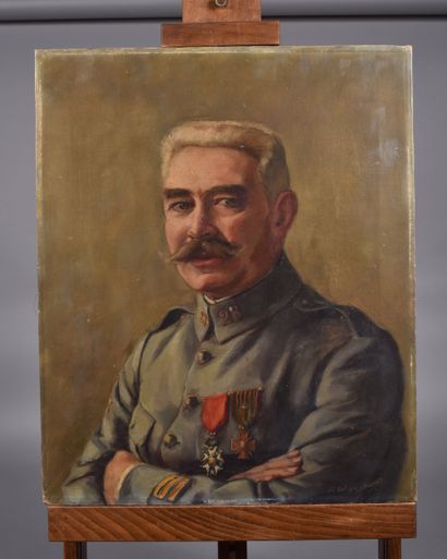 M. Brunex « Portrait d’un capitaine du 28...
