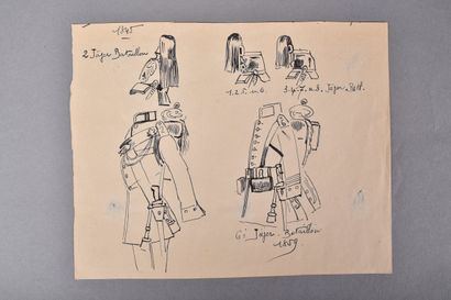 Etude d’uniforme du 2 e Jäger bataillon 1859....