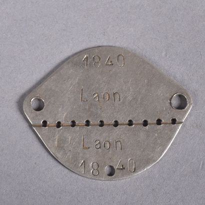 Fr- Plaque d’identité modèle 1918, d’un soldat...