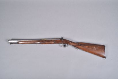 Fusil tromblon à bec de canard, XVIIIe siècle.
Platine...