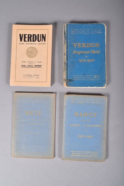 Quatre guides Michelin : Nancy, Metz, Verdun-Argonne-Metz...