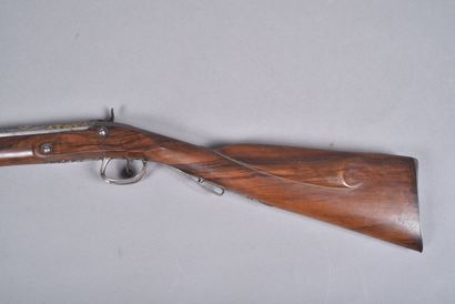 Fusil tromblon à bec de canard, XVIIIe siècle.
Platine...