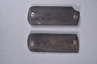 Fr- Paire de plaquettes en bois quadrillé...