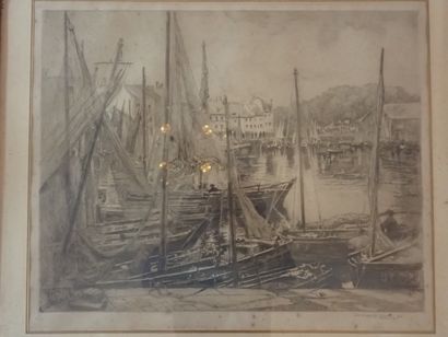 Edouard Henri LEON (1873-1968). Port de Le...