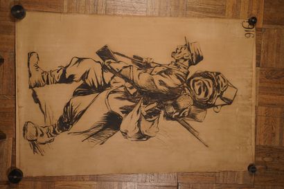 Affiche « 1916- Poilu » fragment d’affiche,...
