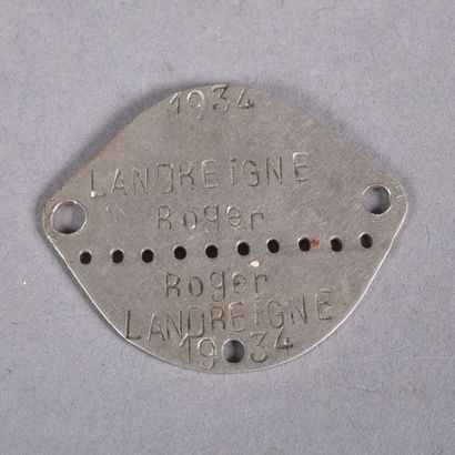 Fr- Plaque d’identité modèle 1918, d’un soldat...