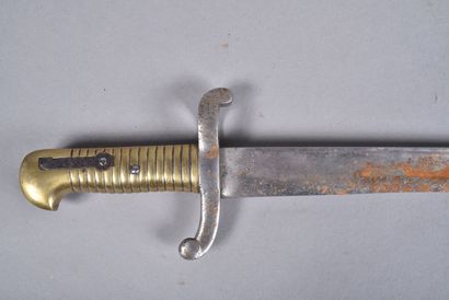 Fr- Baïonnette modèle 1842. Poignée monobloc...