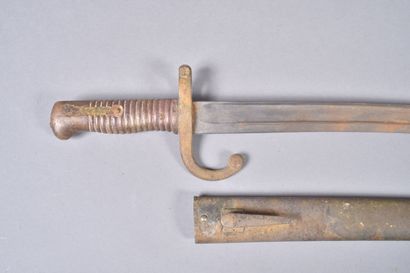 All. Rare baîonnette de prise française chassepot...