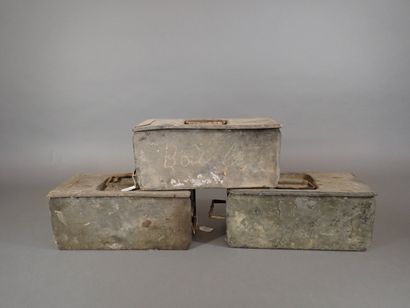 All- Trois caisses à munition pour MG 08,...