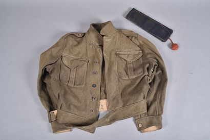 Lot comprenant un blouson type battle dress...
