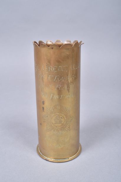 Douille d’obus allemande de 1915 superbement...