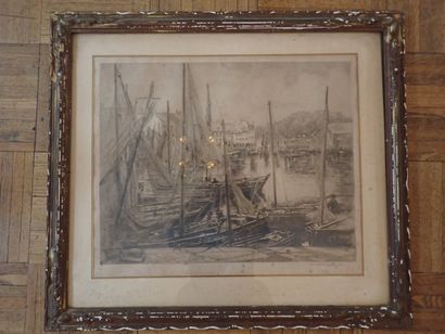 Edouard Henri LEON (1873-1968). Port de Le...