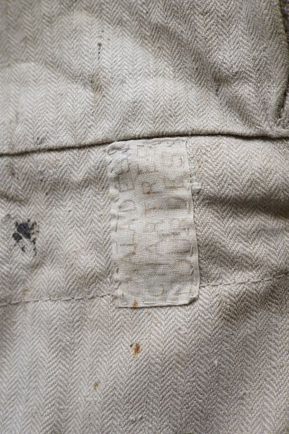 Fr - Brancard en bois et toile (taches) et...