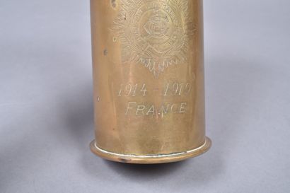 Douille d’obus allemande de 1915 superbement...
