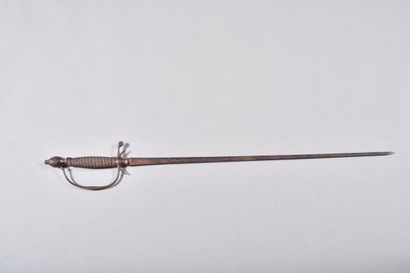 Épée de cour XVIIIème dite de deuil. Monture...