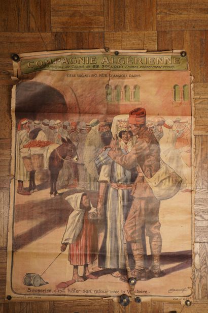 Affiche « Compagnie Algérienne. Souscrire...