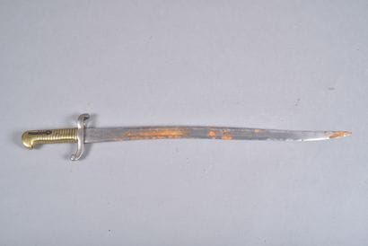 Fr- Baïonnette modèle 1842. Poignée monobloc...