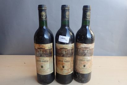 3 bouteilles Château Léoville Barton 1989...