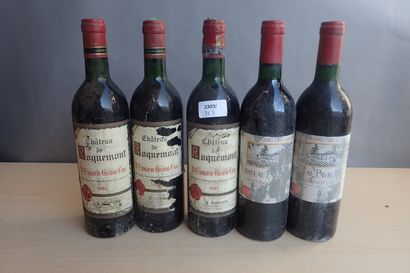 5 bouteilles : 3 bouteilles Château de Roquemont...