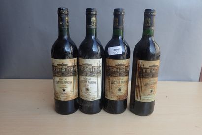 4 bouteilles Château Léoville Barton 1989...
