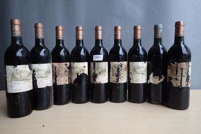 9 bouteilles Château Saint Pierre 1986 Saint...
