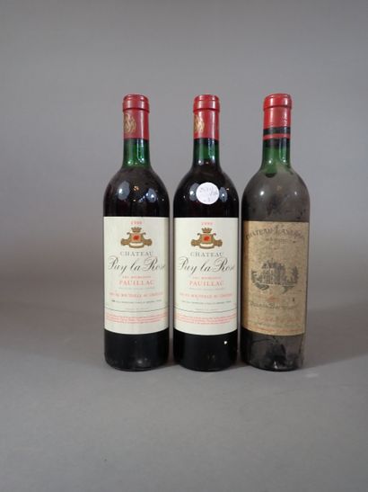 3 bouteilles comprenant 1 bouteille Château...