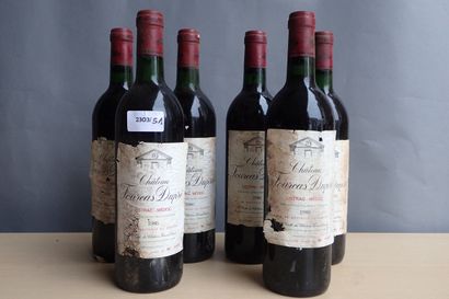 6 bouteilles Château Fourcas Dupré 1986 Listrac...