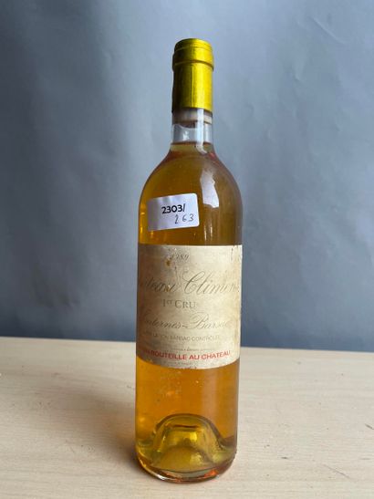 1 bouteille Château Climens 1989 Sauternes,...