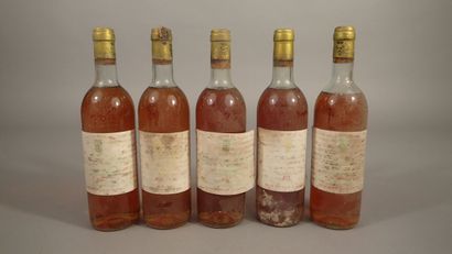 5 bouteilles Château Doisy Daëne 1976 Barsac...