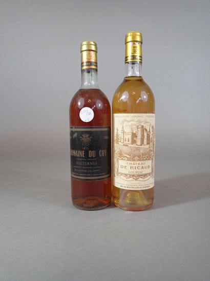 2 bouteilles comprenant 1 bouteille Domaine...