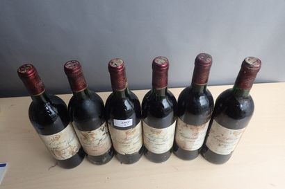 6 bouteilles Château Sociando Mallet 1990...